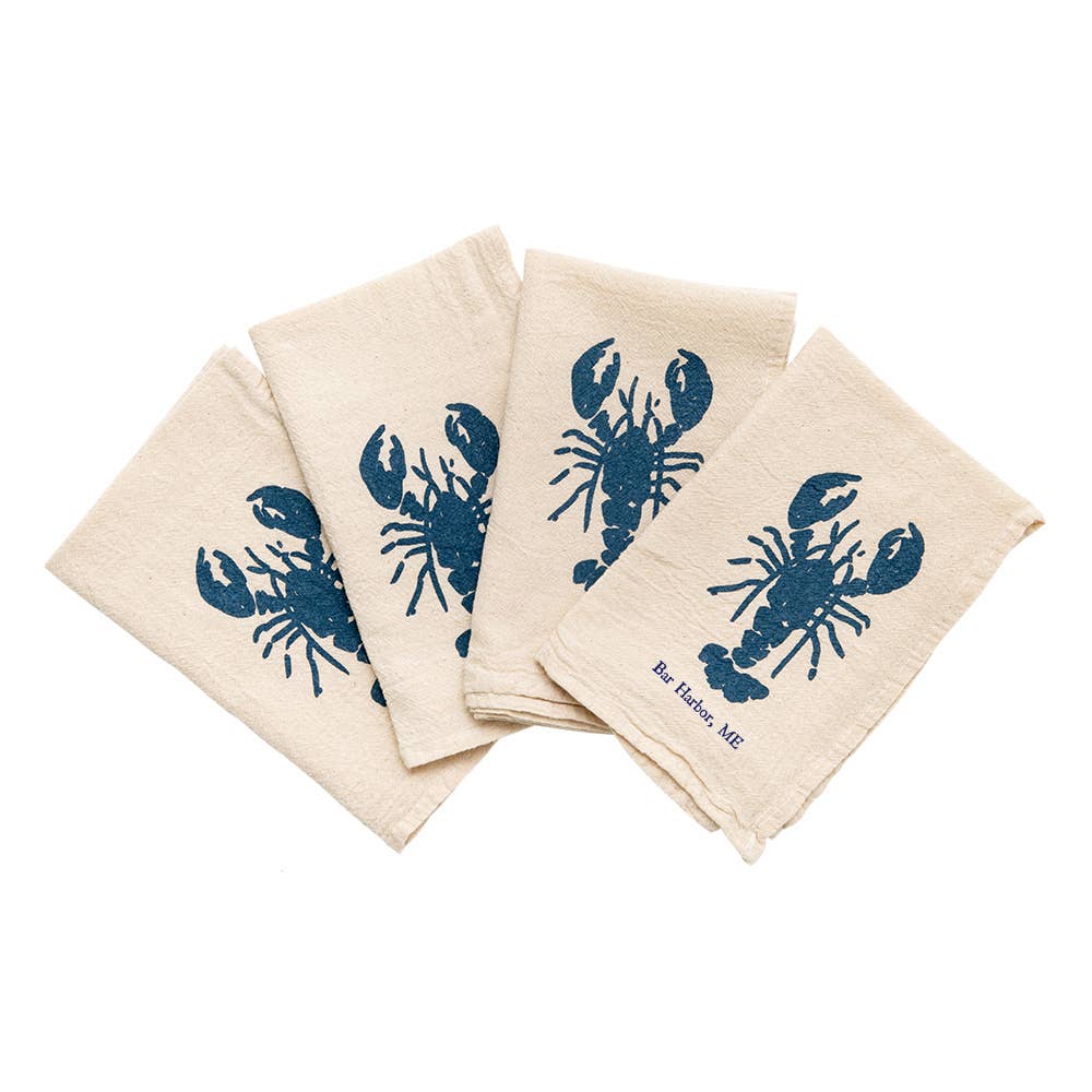 Cinder + Salt - Wholesale Dinner & Cloth Napkin - Blue Lobster Cloth Napkins - set of 41