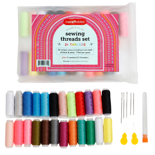Incraftables - Wholesale DIY Craft Kit - Kids - Incraftables Sewing Thread Assortment – 24 Pcs0