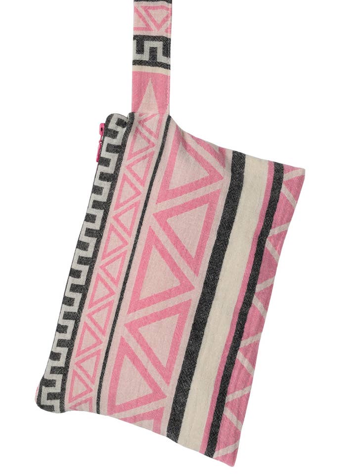 CLUTCH KEROS PINK & BLACK (M) for wholesale by AELIA ANNA