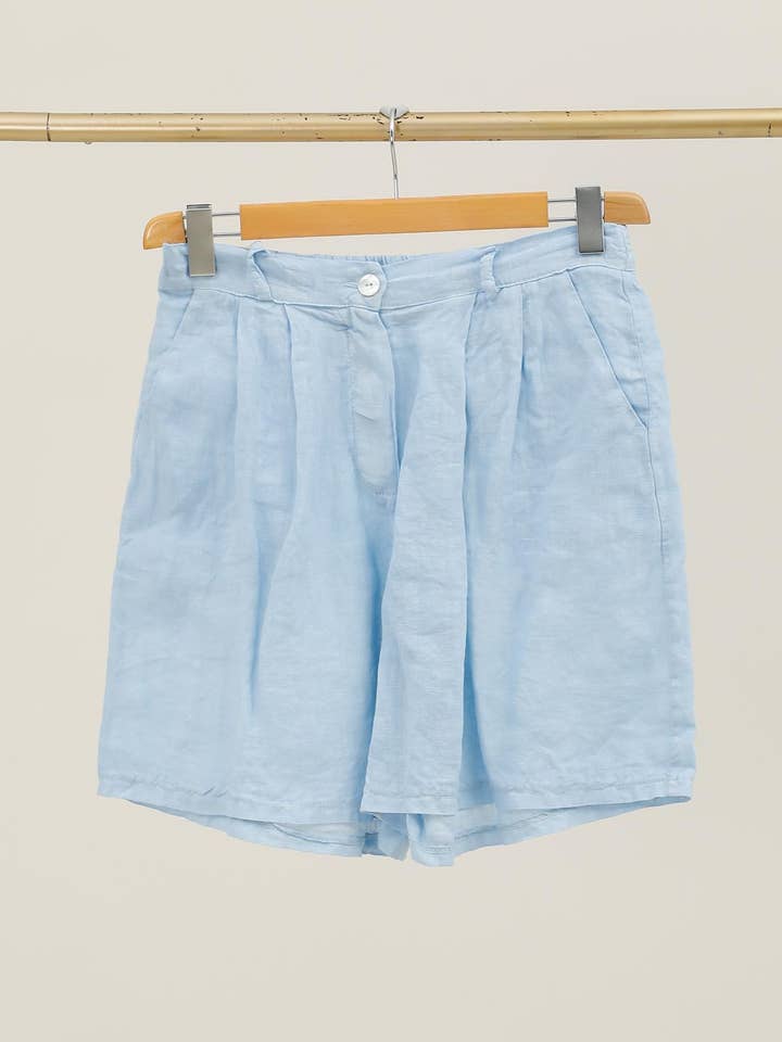 NAÏS PARIS - Wholesale Shorts - Women's - Elasticated back buttoned shorts, 100% linen13