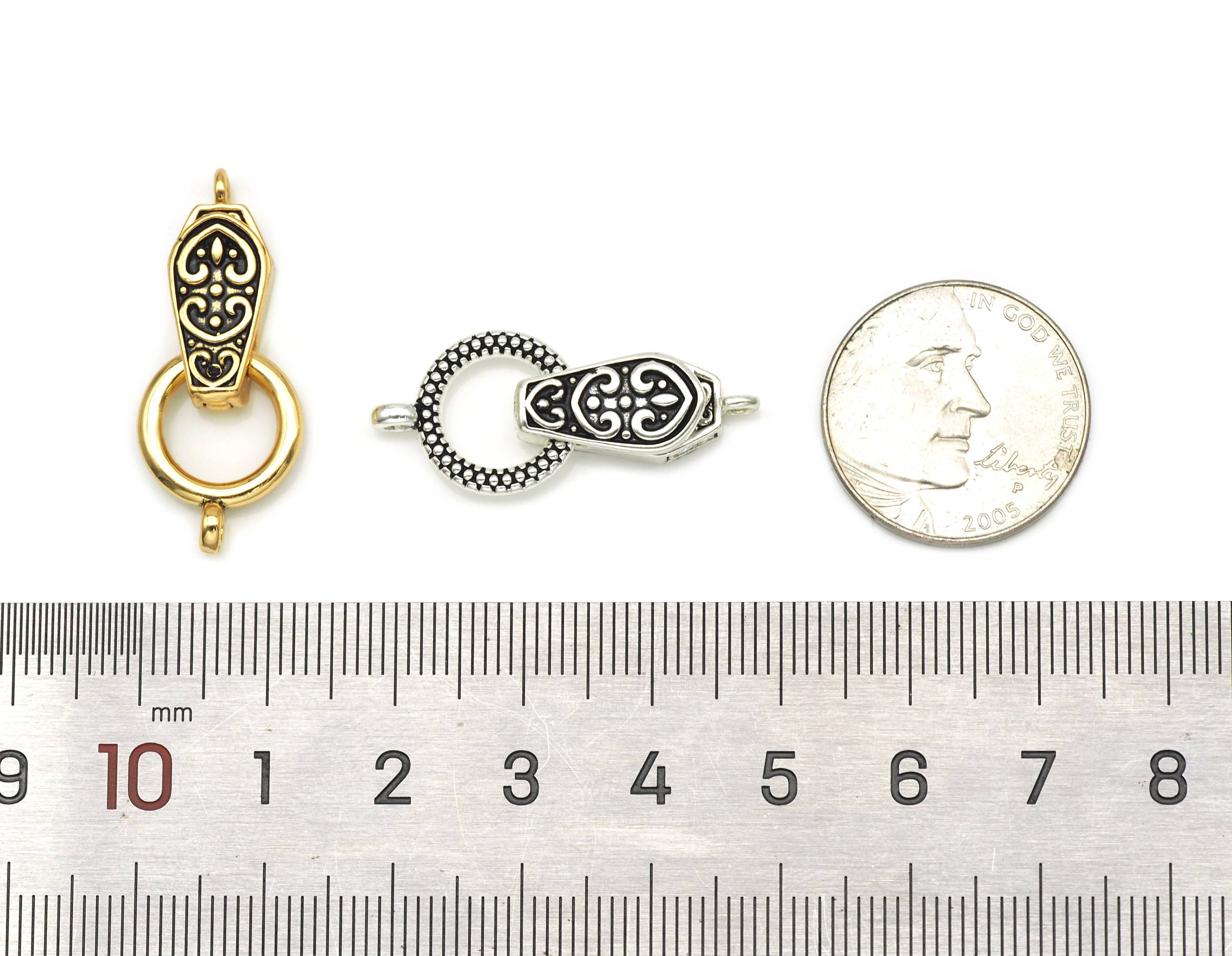 BestBeads&Beyond - Wholesale Clasp - Antique Silver Gold Copper Magnetic Clasp, Sku#A1093