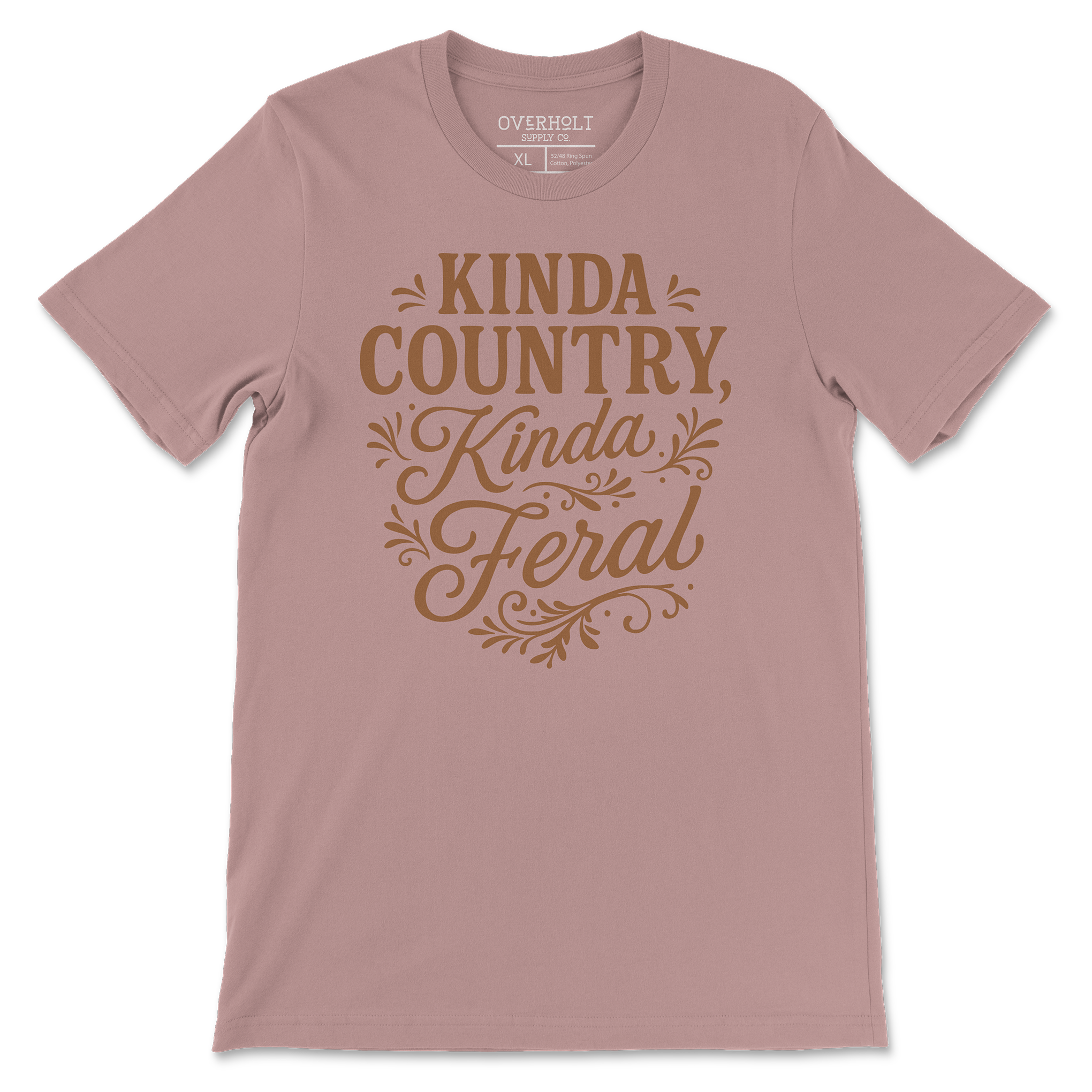Overholt Supply Co. - Wholesale Screen Printed T-Shirt - Women's - OSC-106 – "Kinda Country, Kinda Feral" T-Shirt5