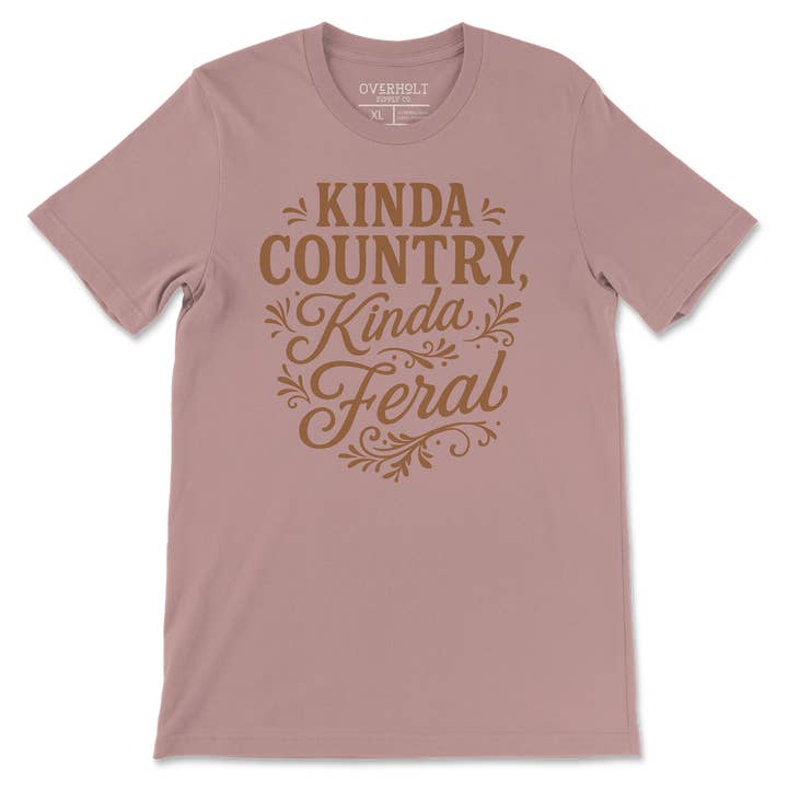 Overholt Supply Co. - Wholesale Screen Printed T-Shirt - Women's - OSC-106 – "Kinda Country, Kinda Feral" T-Shirt5