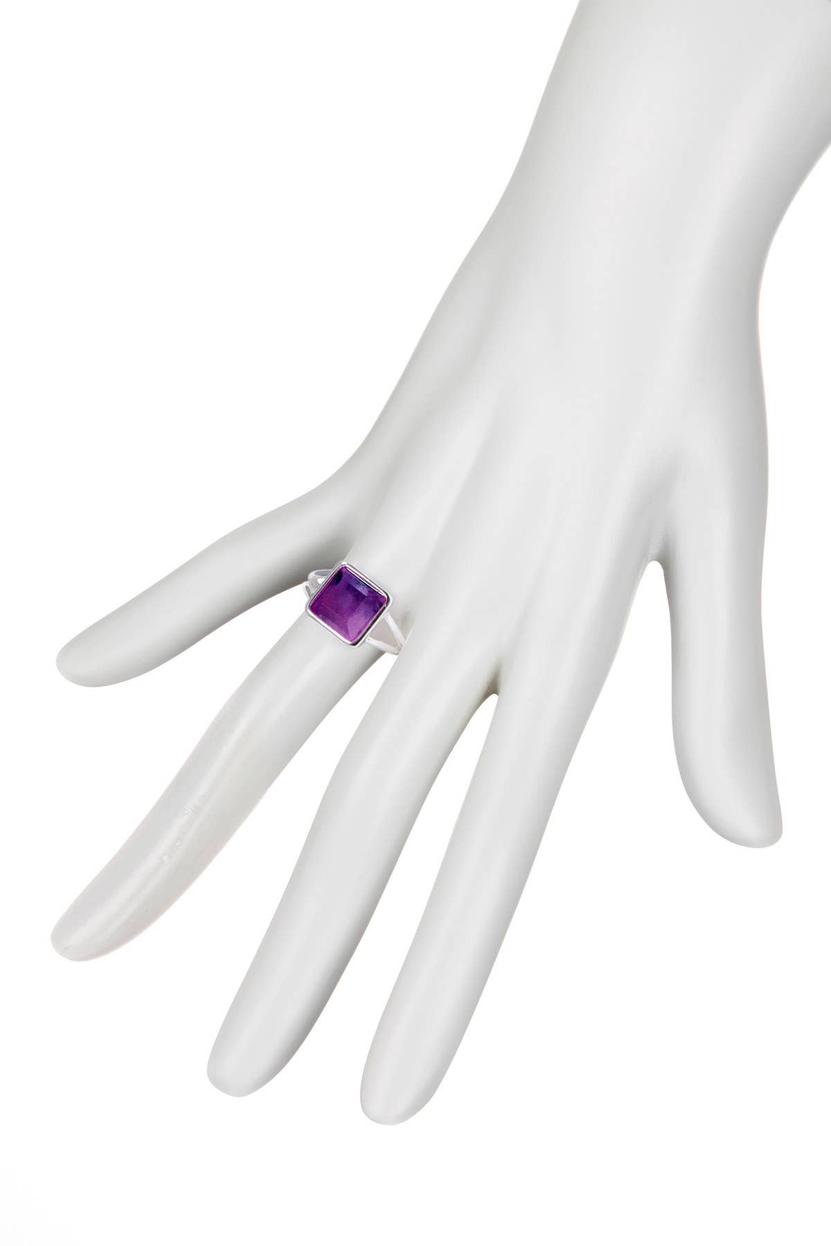 Zoey Simmons - Vendita all'ingrosso Anelli con pietra singola/solitario - Anello con ametista a taglio quadrato - SF1
