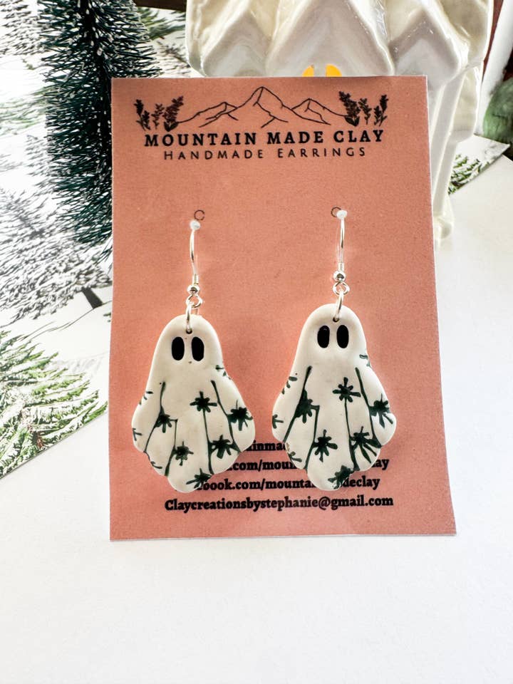 Fantasmas da Floresta Pendurados por atacado de Mountain Made Clay - Handmade Polymer Clay Earrings