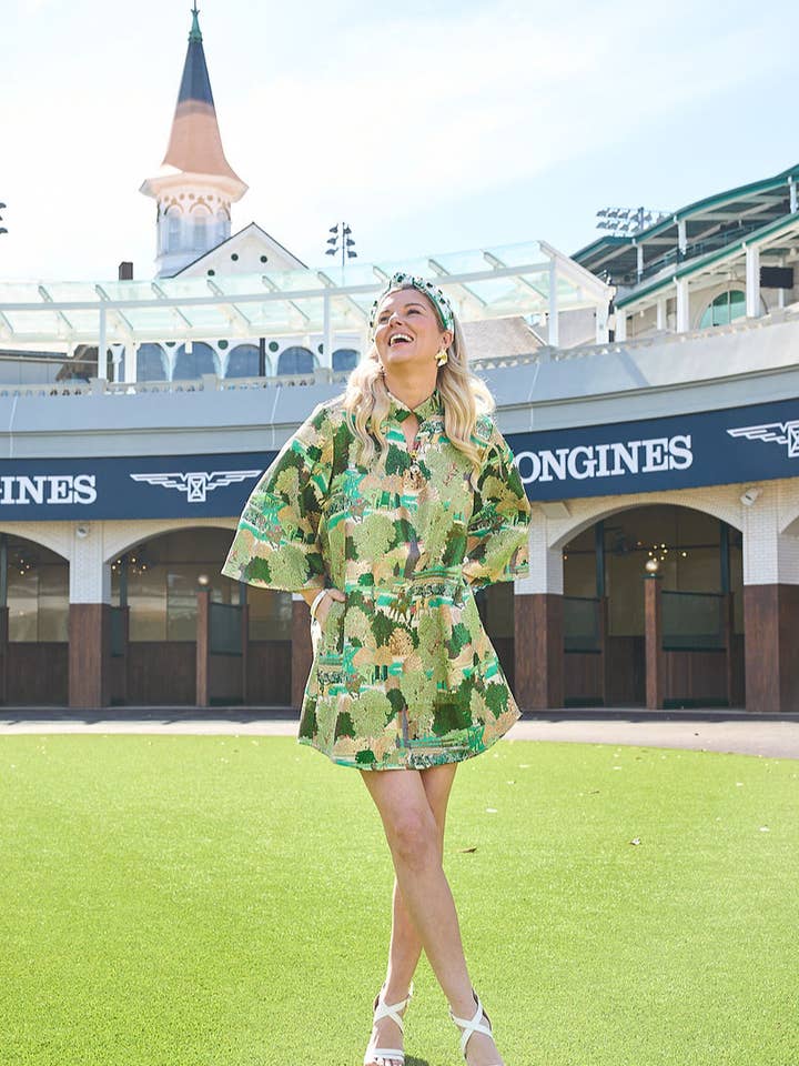 Brianna Cannon - Wholesale Kaftan - Women's - Kentucky Derby x Laura Ashley by Brianna Cannon Green Horse Race Caftan