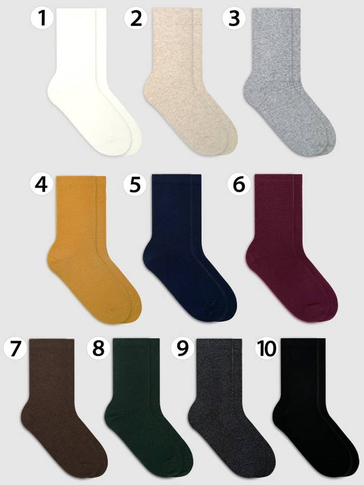 Calzini da donna Crew Winter Basic in lana e cashmere per la vendita all'ingrosso da parte di 7DAYSSOCKS