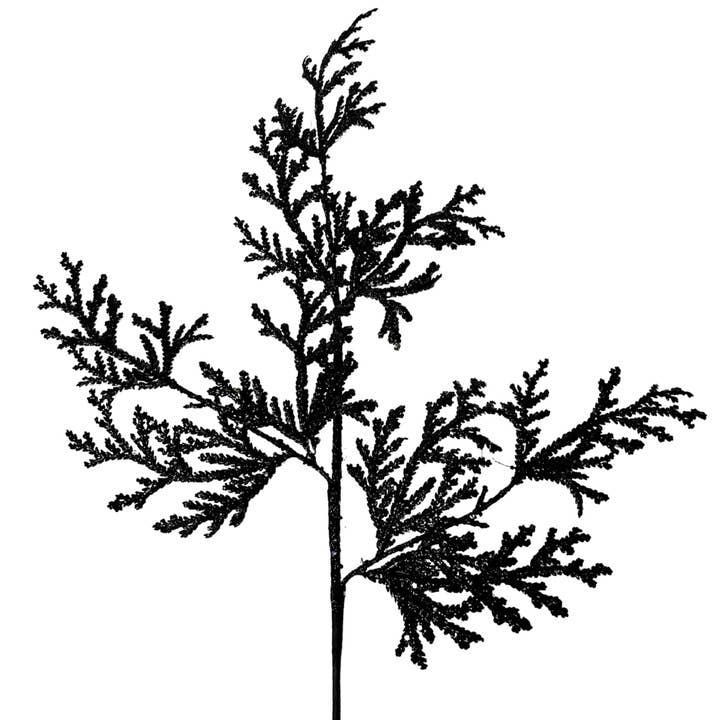 Glitter Lycopodium Spray - Black 28.5" for wholesale by David Christopher's Collection