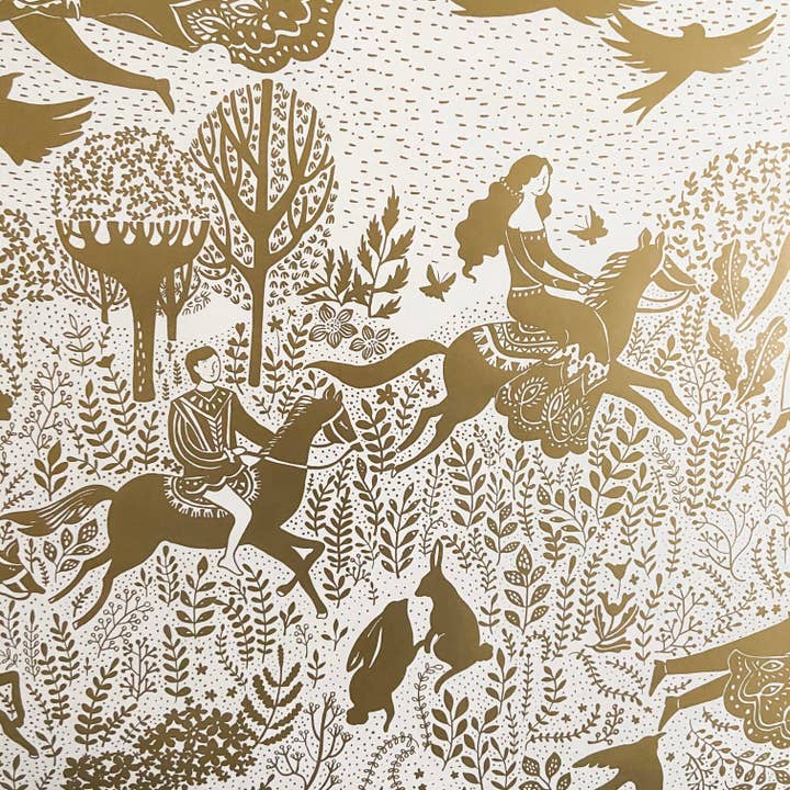Chow's Stories - Wholesale Flat Wrap - Fairy tale wrapping paper,Luxury wedding gift wrap
