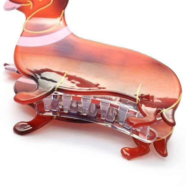 Inca UK – wholesale Hair clip – Women’s – Tort dachshund dog hair clamp 10cm2