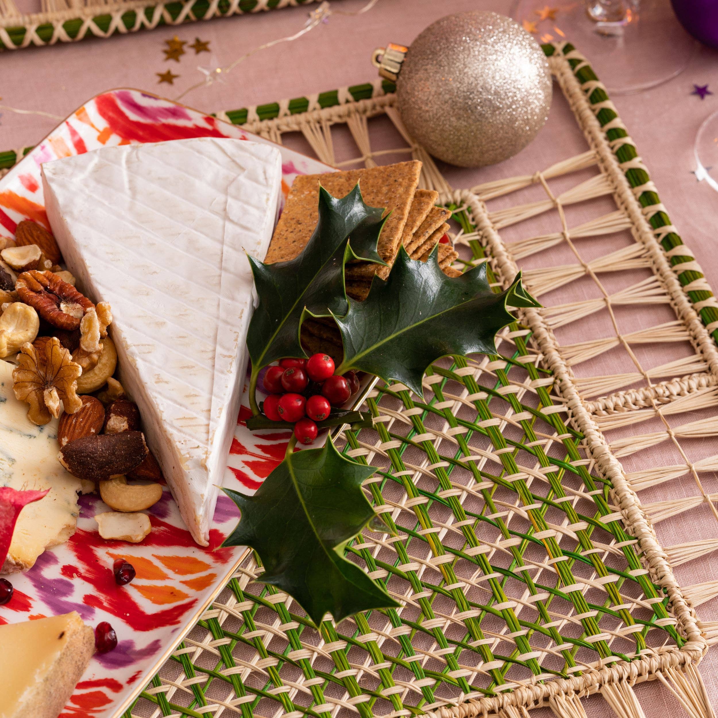 Washein - Wholesale Placemat - Green Olive Square Placemats Natural Woven Straw4