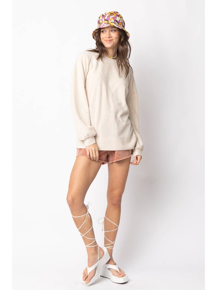 VERY J - Vente Haut en maille – femme - NT10897 Top en tricot côtelé au point en V16