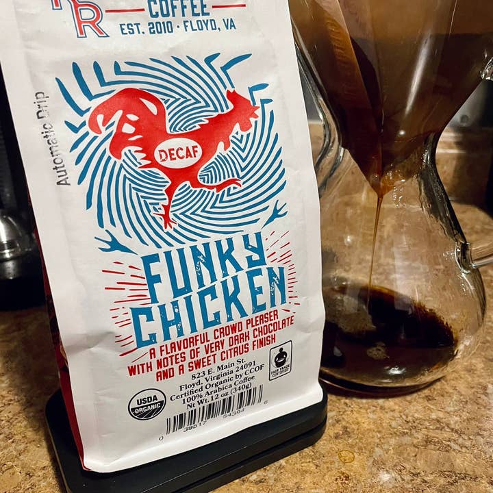Red Rooster Coffee Roaster - Wholesale Coffee Beans - Organic DECAF Funky Chicken - Coffee Beans4