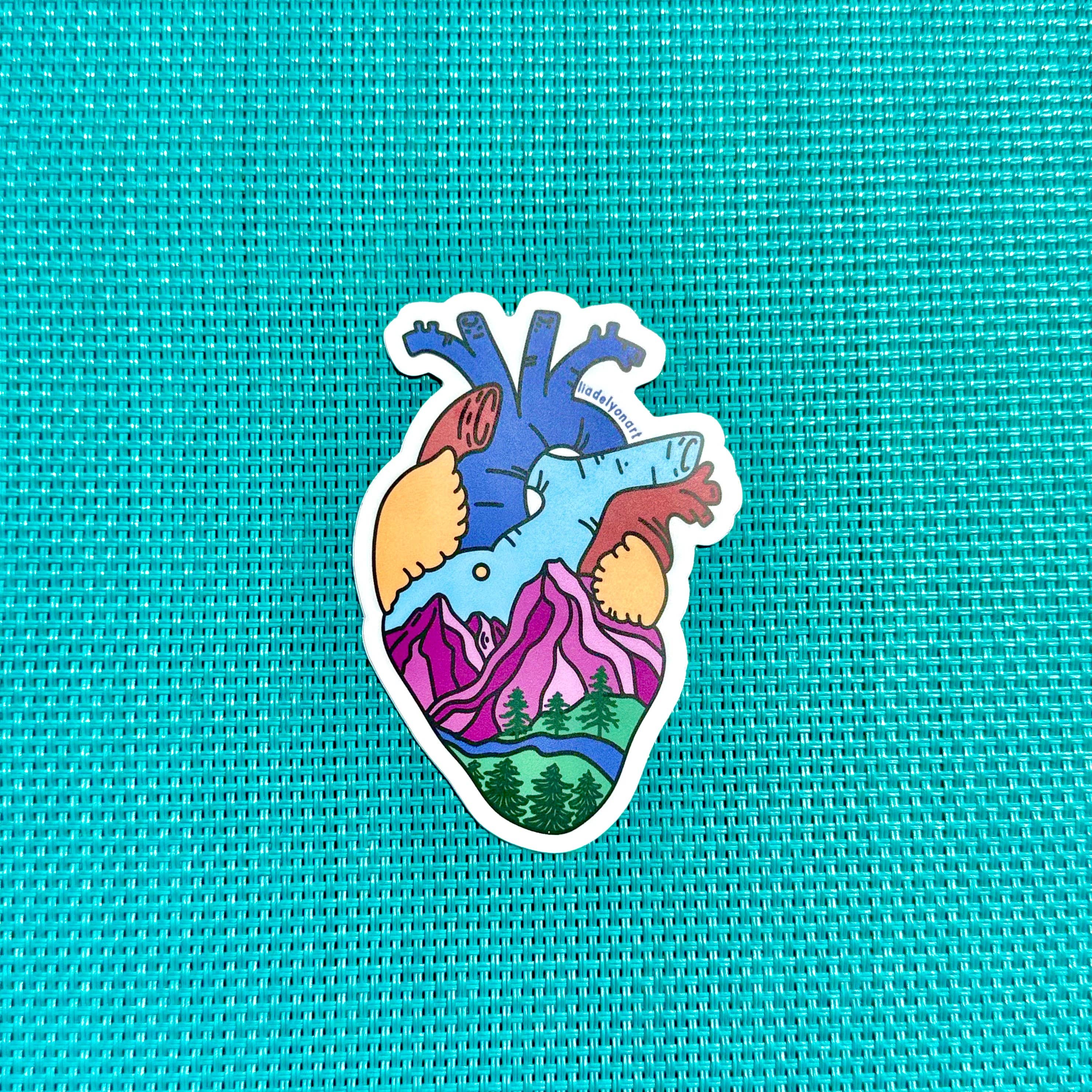 liadelyonart - Wholesale Sticker - Mountain Heart Nature Vinyl Sticker6