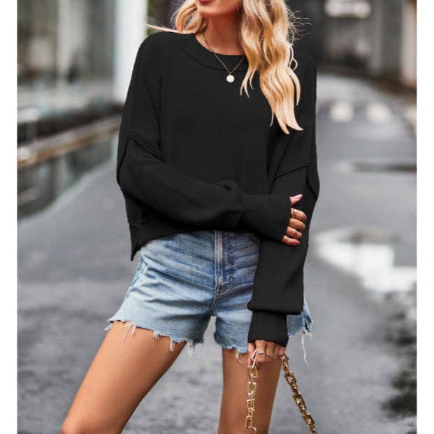 safistyle - Wholesale Knit Top - Women's - Women’s Solid Color Long Sleeve Knitted Top10