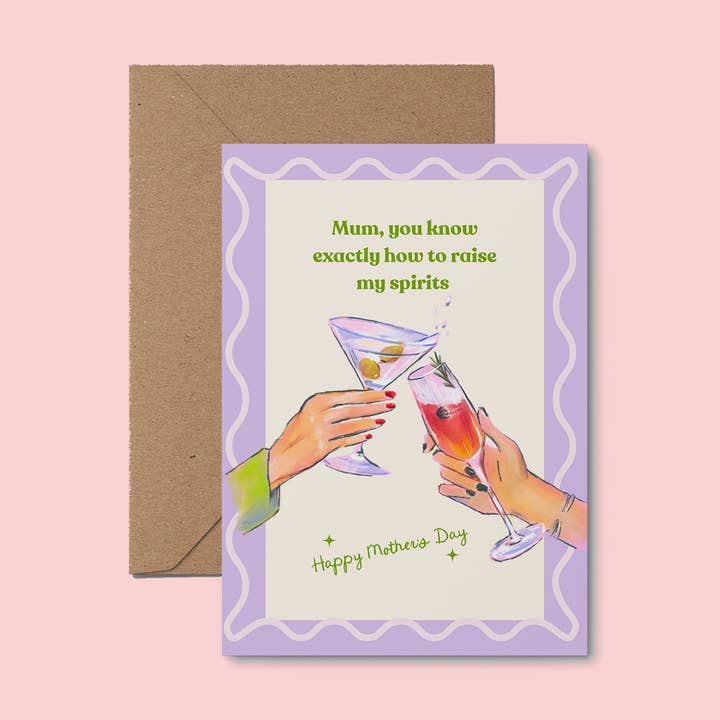 Carte de Fête des Mères "Remonte-moi le Moral" pour la vente par Moonshine Prints