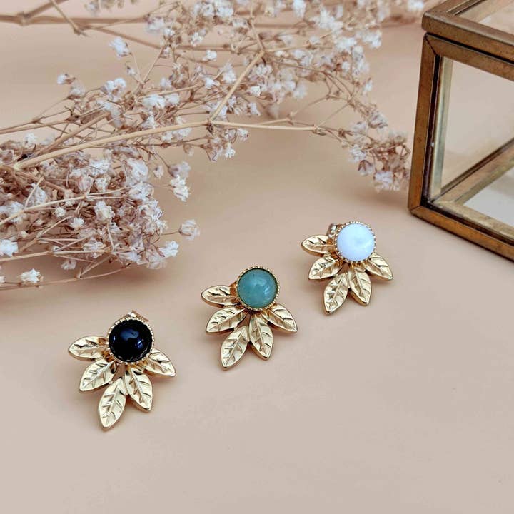 Sophie Bijoux - Wholesale Stud/Post Earrings - 2-in-1 Removable Earrings L'Essentielle Mother-of-Pearl