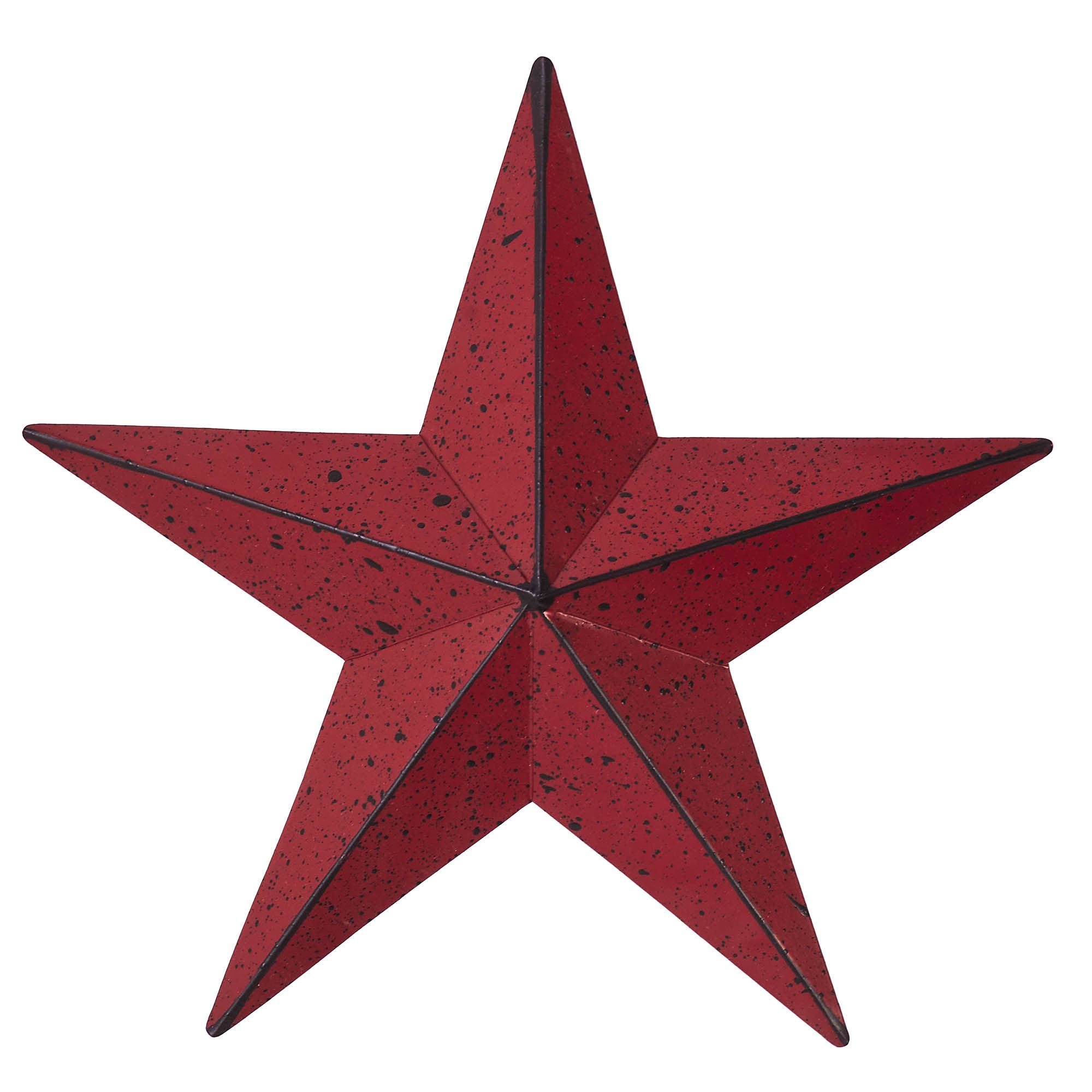 VHC Brands - Wholesale Wall Accent - Metal Star Speckled Burgundy Distressed 8x81