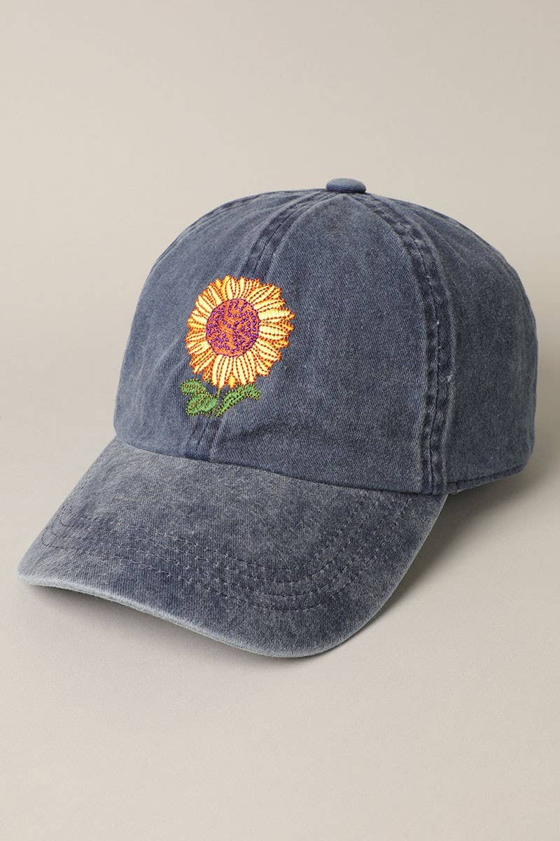 Fashion City - Venta al por mayor Gorra de béisbol - Mujer - Gorra de béisbol bordada girasol7