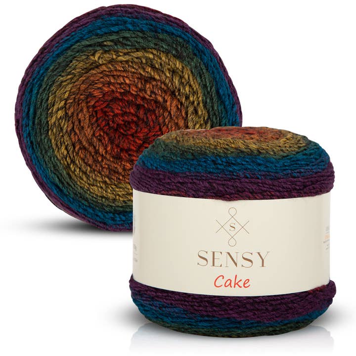 Sensy - Wholesale Yarn - Sensy Cake Yarn, 5.3 oz, 525 Yards, Gauge 3 Light