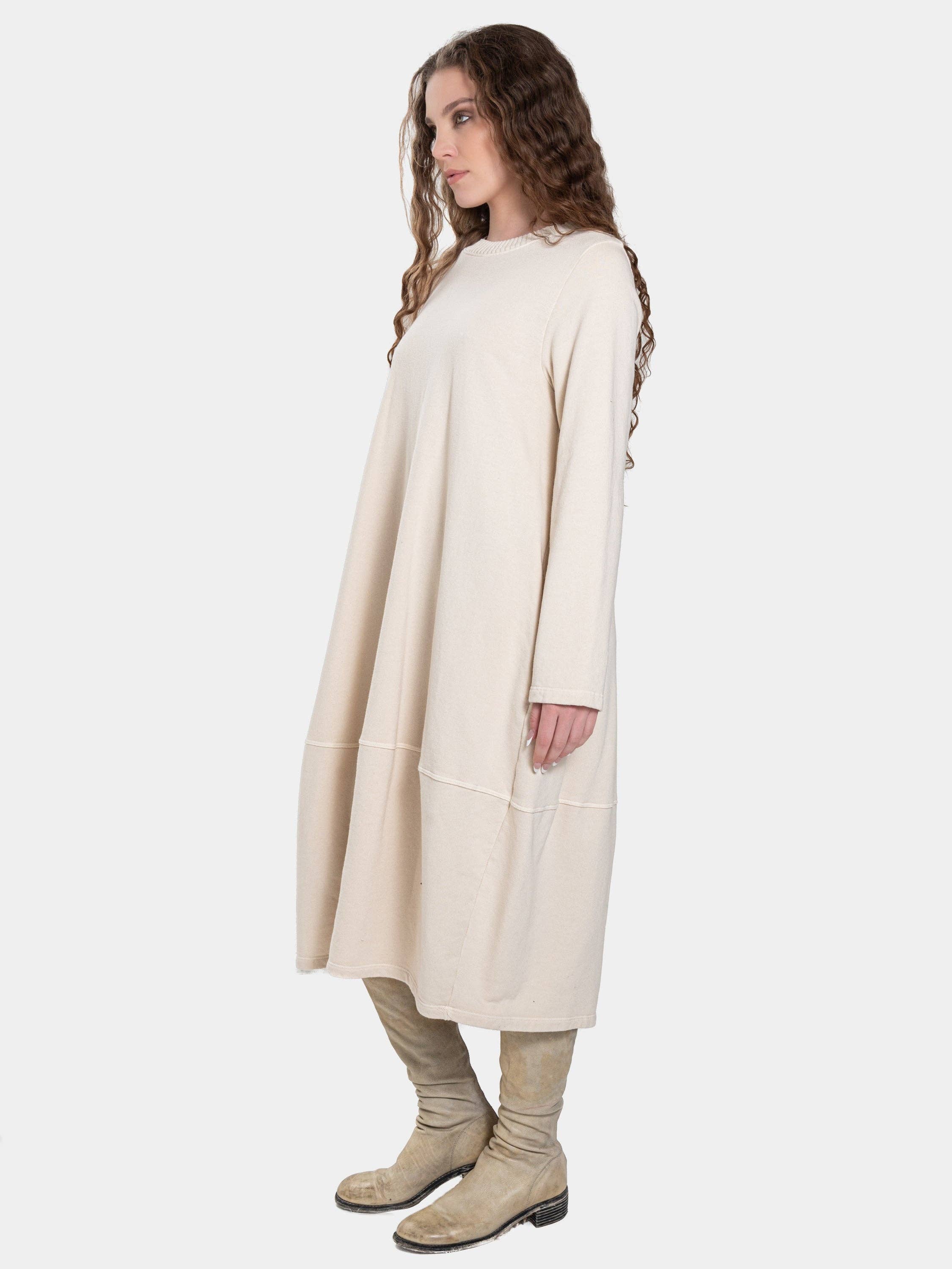 Baci & Amici Fashion - US Continental - Wholesale Dress - Women's - Knit Collar Midi Sweatshirt Dress5