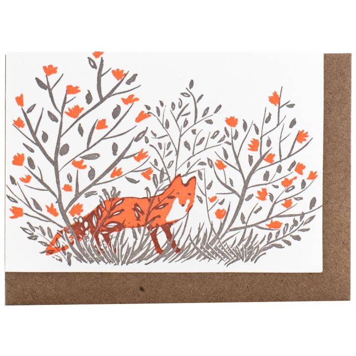 Smudge Ink - Wholesale Stationery/Notecard Set - Mini Fox Enclosure Card (e.b. goodale)1