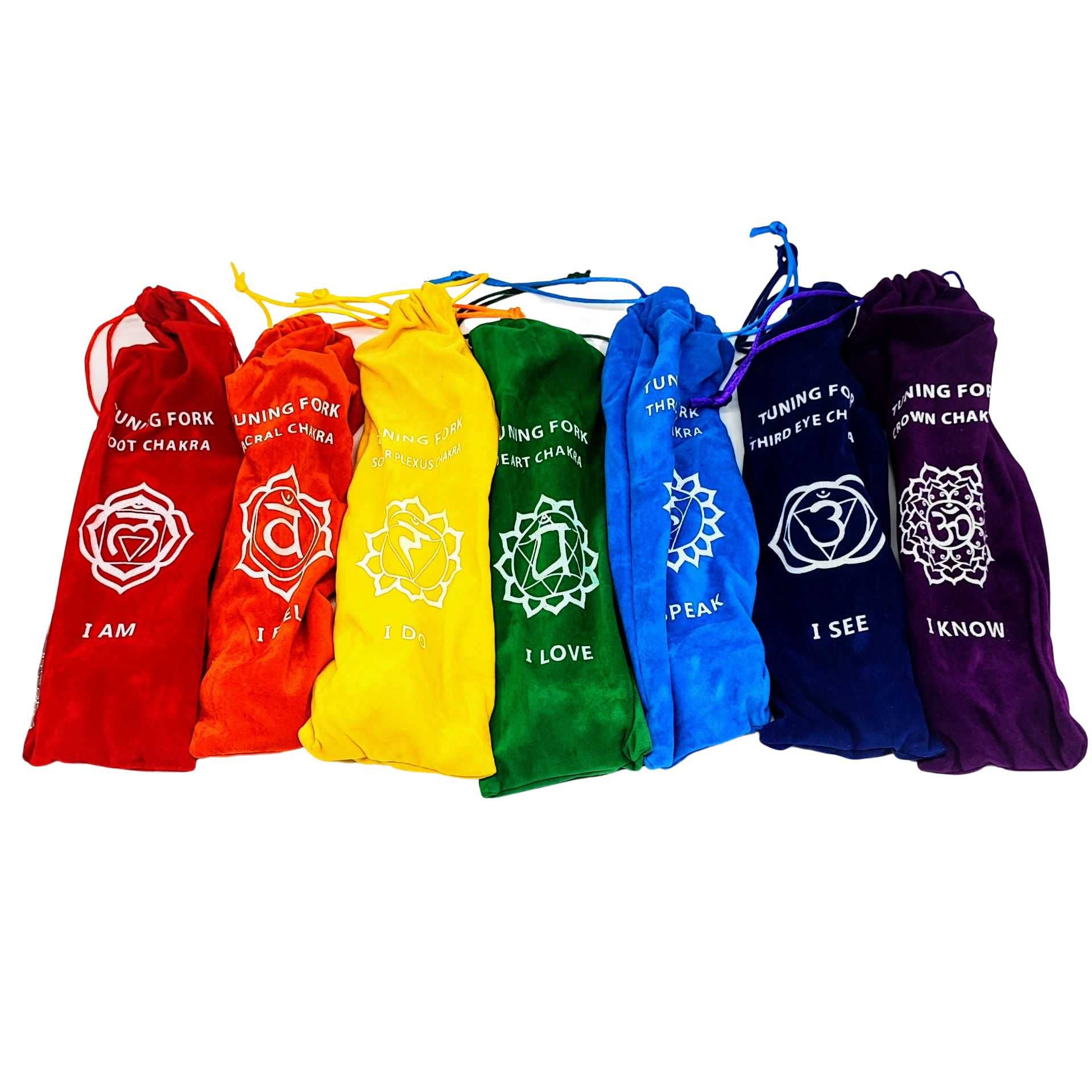 Arômes & Évasions – wholesale Meditation supplies – Meditation Accessories -Chakra Tuning Fork -Colored Velvet Bag8
