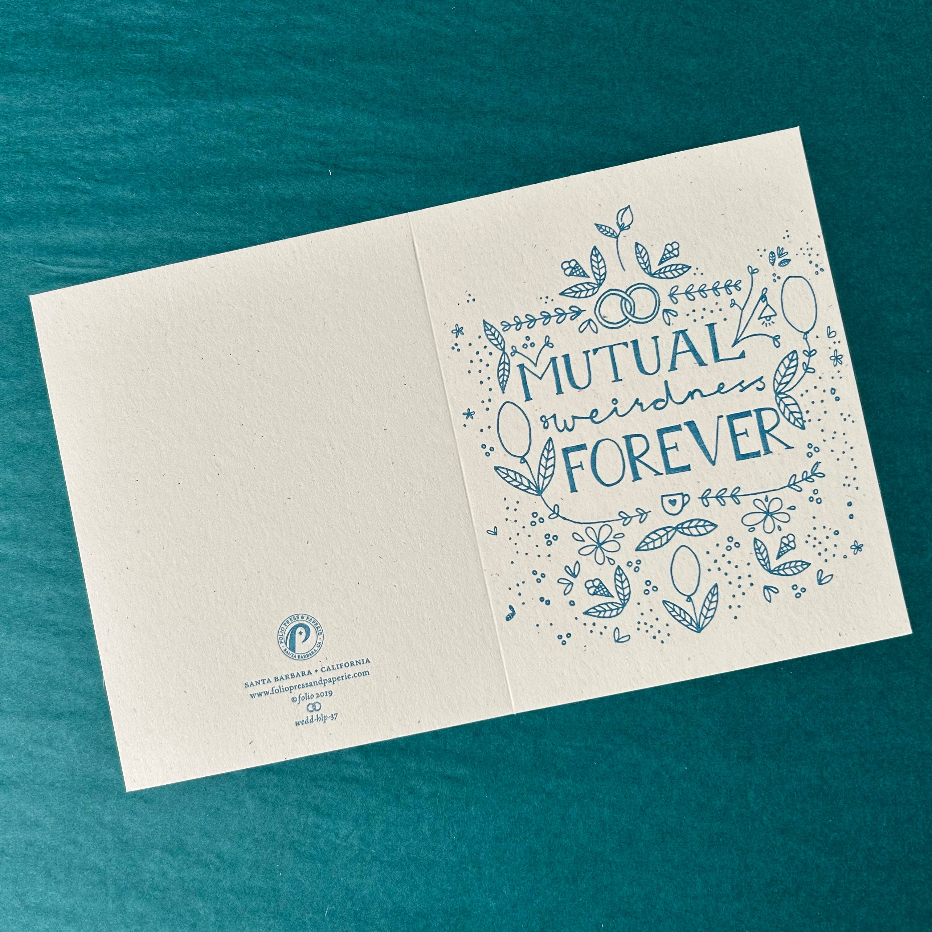 folio press & paperie - Vendita all'ingrosso Partecipazioni di nozze - Stranezza Reciproca per Sempre - Biglietto di Nozze1