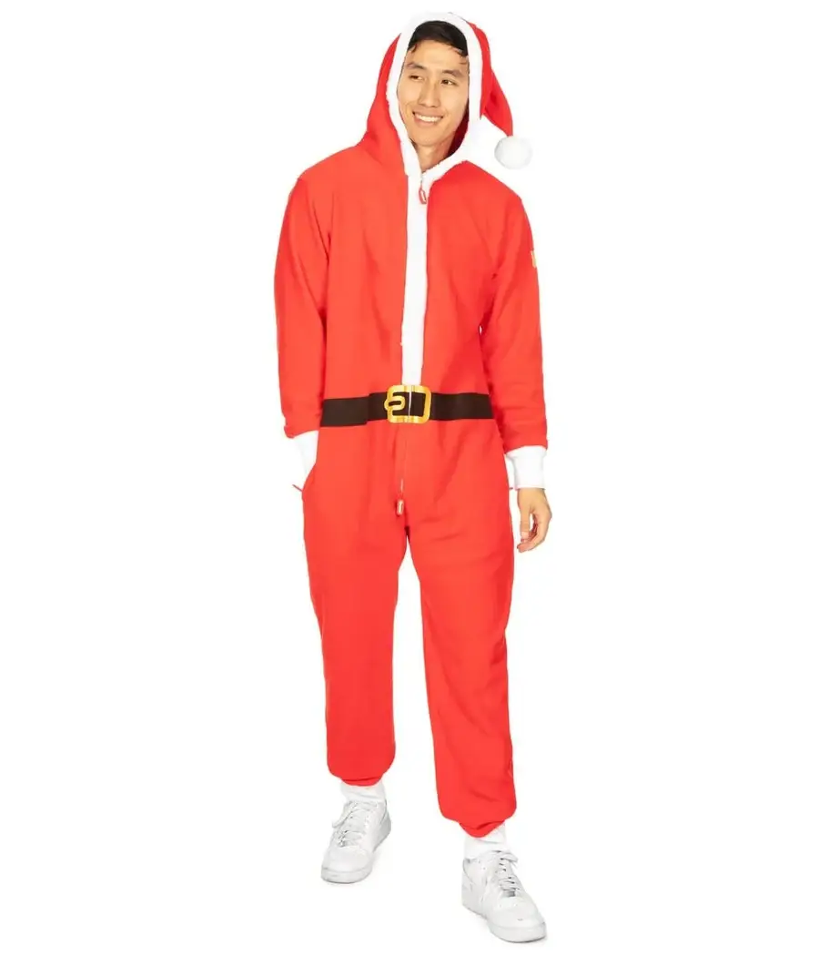 Tipsy Elves - Wholesale Jumpsuit - Unisex - Santa Suit Unisex Adult Christmas Jumpsuit Onesie0