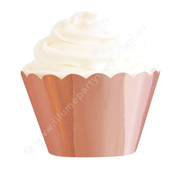 Rose Gold Foil Cupcake Wrapper for wholesale by Illume Partyware