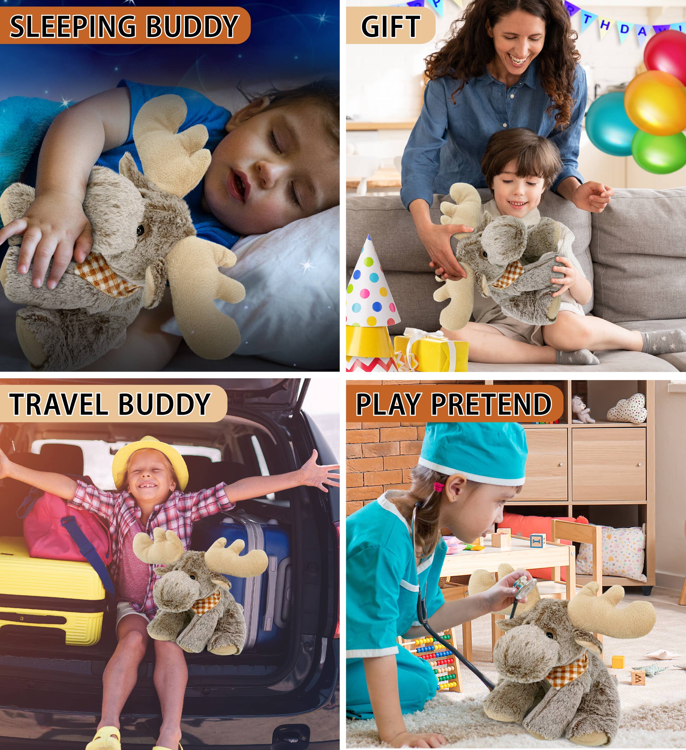 Cota Global - Wholesale Stuffed/Plush Toy - Kids & Baby - Super-Soft Plush - Floppy Moose3