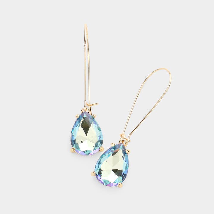 Sensibling Corp. - Wholesale Dangle Earrings - Teardrop Stone Dangle Evening Earrings