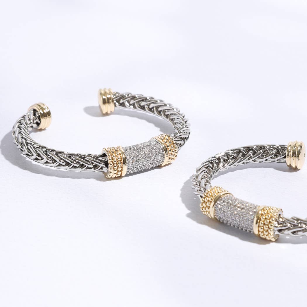 Fashion City – wholesale Manschettarmband – CZ flertonat armband med stångmanschett12