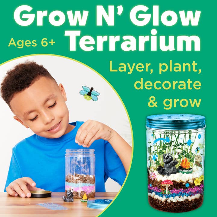 Faber-Castell / Creativity for Kids - Wholesale DIY Craft Kit - Kids - Grow N' Glow Terrarium DIY Craft Kit for Kids