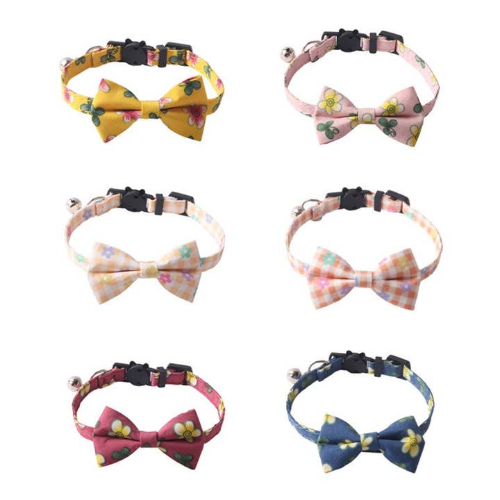 Mokka – Verstellbares Blumenfliege-Sicherheitskatzenhalsband für den Großhandel von Cheerhunting