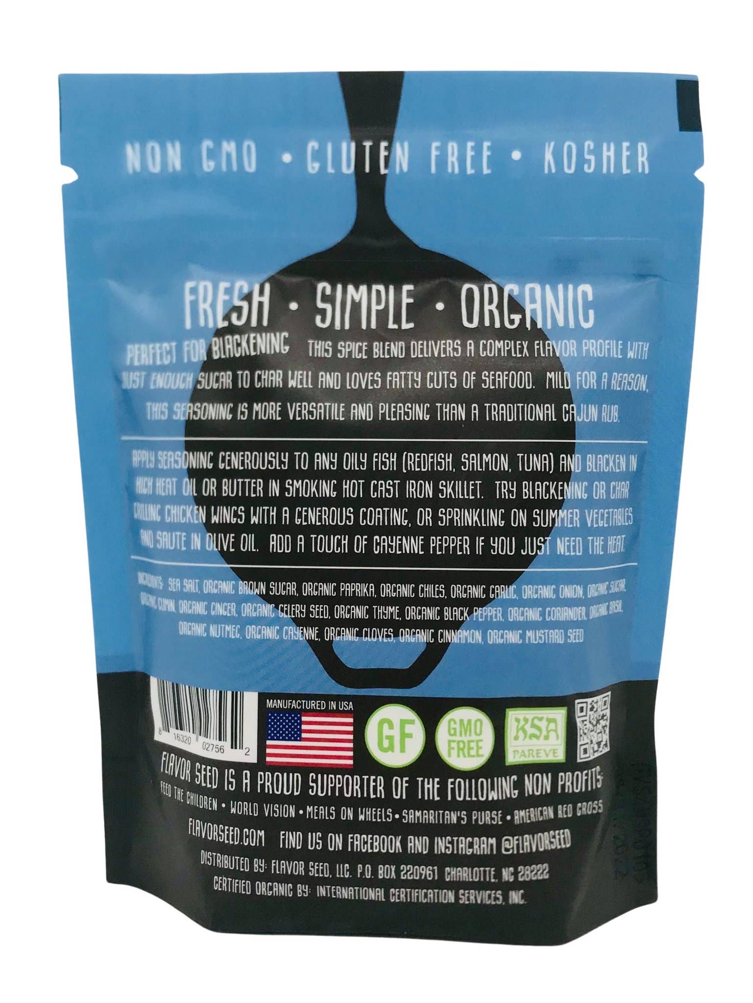 Flavor Seed - Wholesale Gedroogde kruidenmix - Boudreaux T's biologische milde zwarttende kruiden - 5 oz8