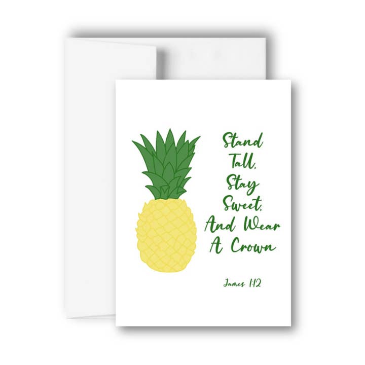 Stand Tall Stay Sweet And Wear A Crown Greeting Card for wholesale by Brandi Creations Design Studio