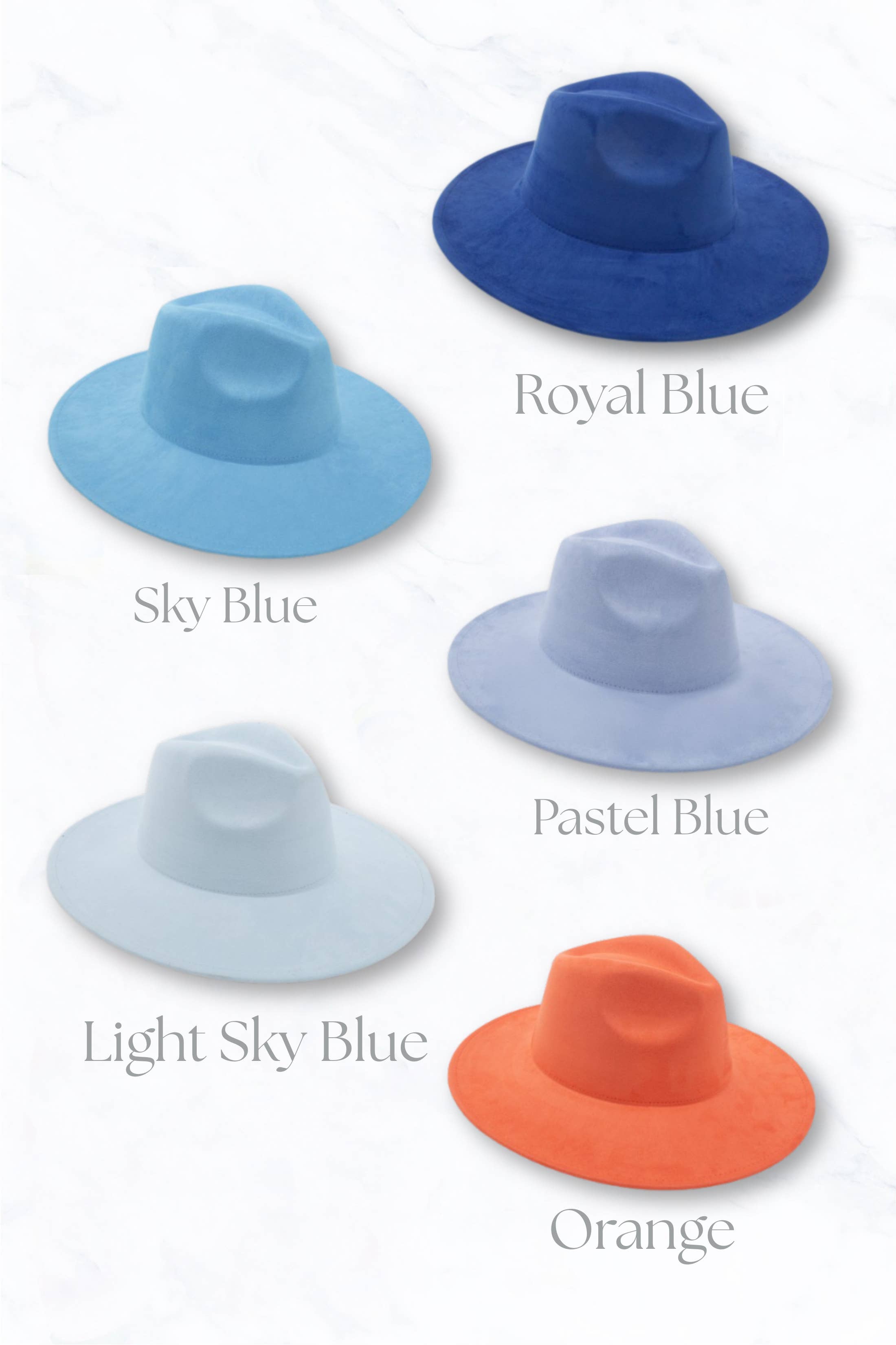 Suzie Q USA – Großhandel Fedora-Hut – Damen – Wildleder-Fedora mit großem Rand und Pfirsich-farbigem Oberteil5