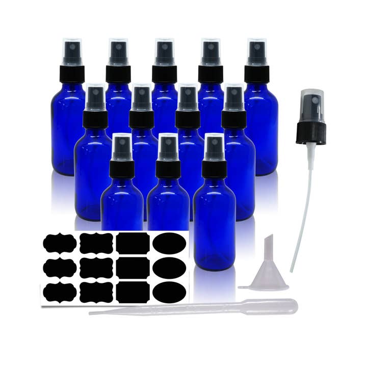Sanwacraft - Wholesale Essential oil holder - 12 pack - 2oz Small Glass Spray Bottle - For Essential Oils2