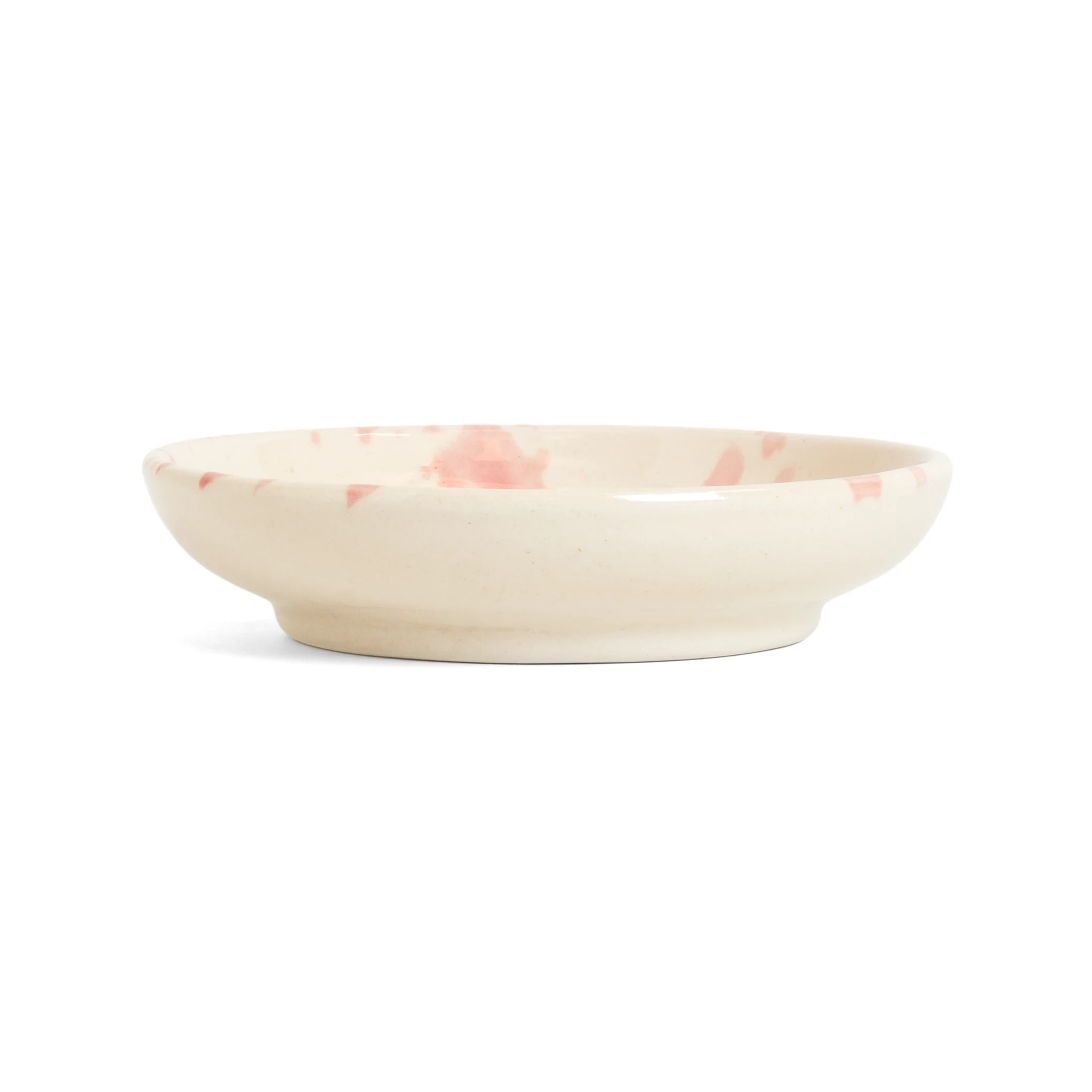 ABS Pottery – wholesale Dish – Tapas Dish Rose Splatter1