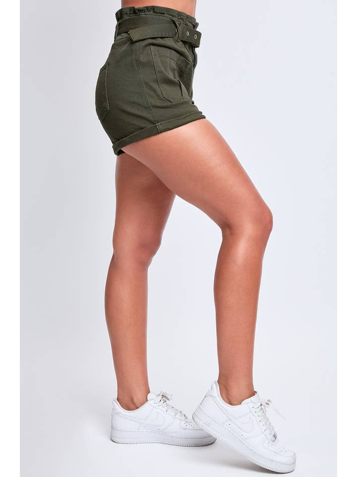 Dkoli Women's Belted Paperbag Waist Shorts-S292689 for wholesale on Faire3