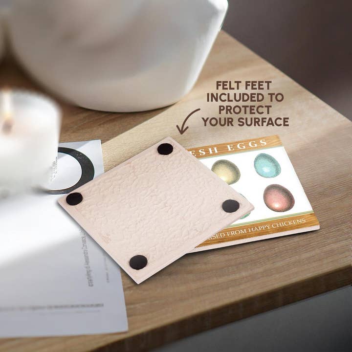 3dRose – wholesale Coasters – 3dRose, Fresh Eggs Farm Raised from Happy Chickens - Chicken Egg Sign Graphic, Coaster3