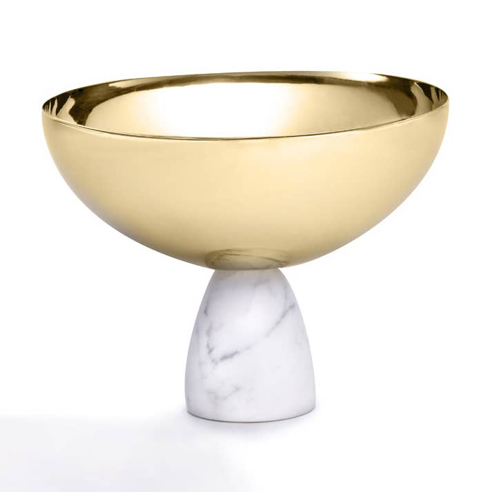 Coluna Nuss-Schale, Marmor & Gold für den Großhandel von ANNA New York