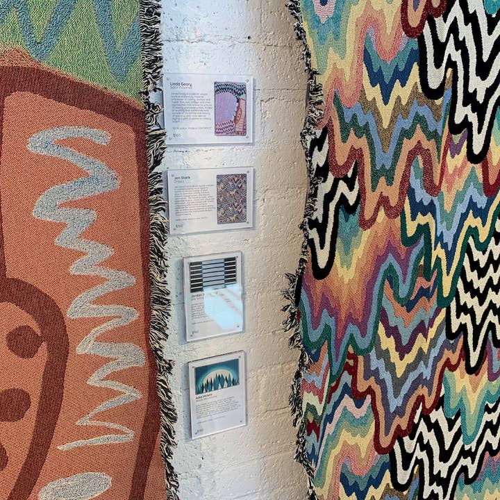 OPEN EDITIONS – wholesale Throw blanket – Woven Cotton Blanket // She Wore Skyblue // Jordan Ann Craig