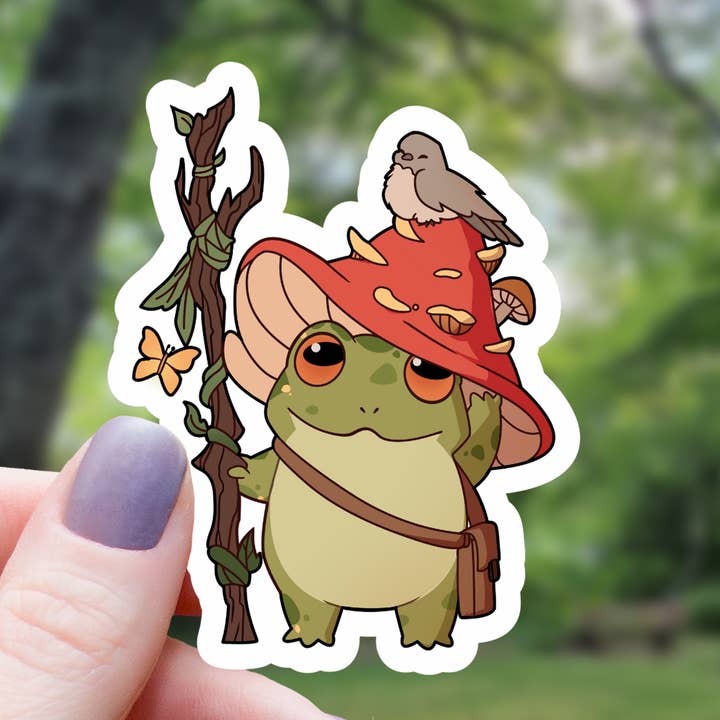 Groda Druid RPG Klass Inspirerad Klistermärke - 3" för wholesale av Mimic Gaming Co