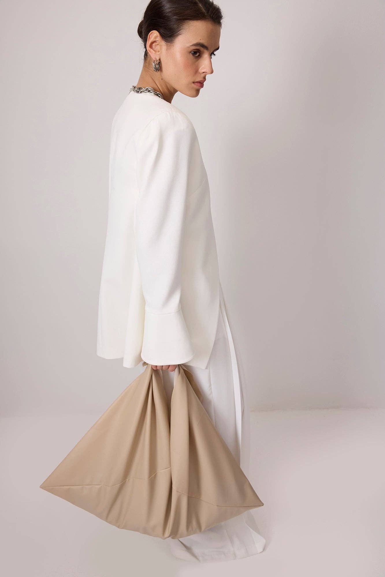 Krem Oversized Faux Leather Shoulder Tote for wholesale on Faire0