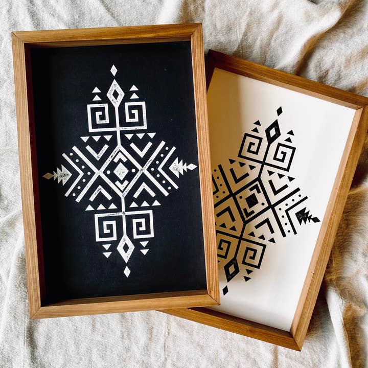 Azteca Handmade Wooden Bohemian Sign for wholesale by Southern Mesa Trading Co.