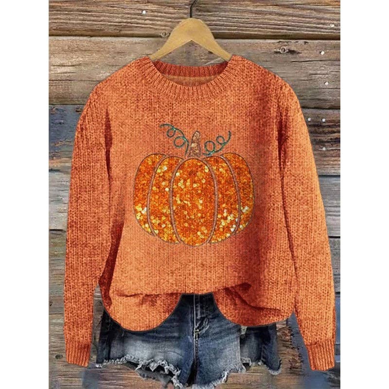 ShieldChic - Wholesale Knit Sweater - Women's - Halloween 3D Print Sweater2