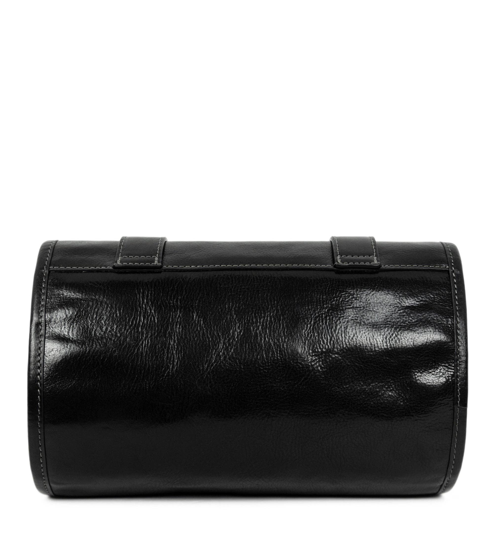 Black Leather Hanging Wash Bag Toiletry Bag - Dracula for wholesale on Faire11