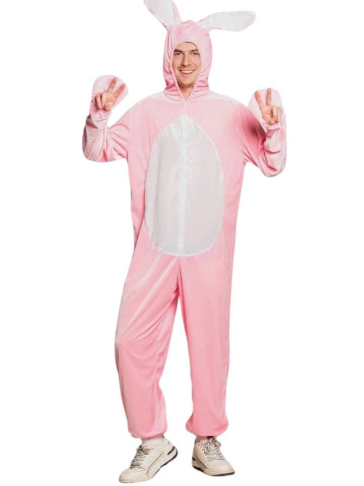 Partychimp - Wholesale Costume – Men's - Onesie Easter Bunny - Party Costume3